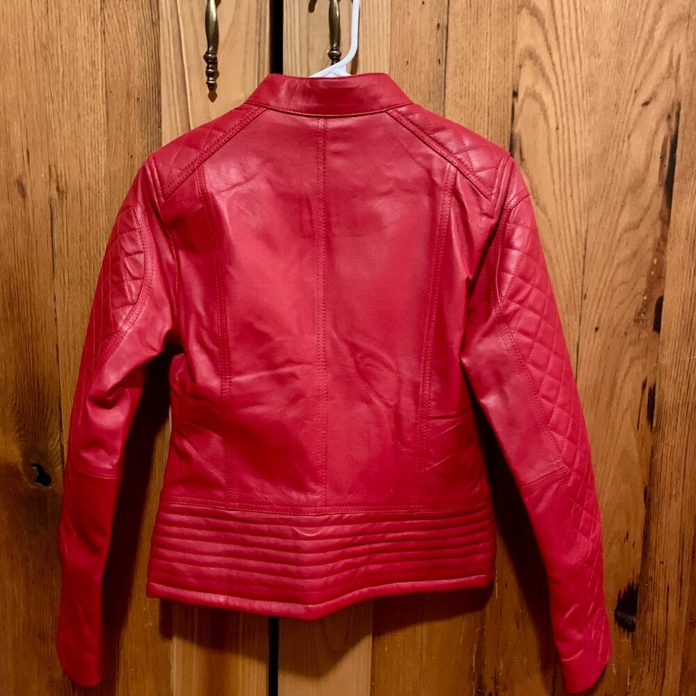 Red Leather Jacket - Picture 4 of 6